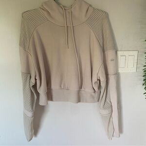 ALO Yoga Beige Mesh Hoodie